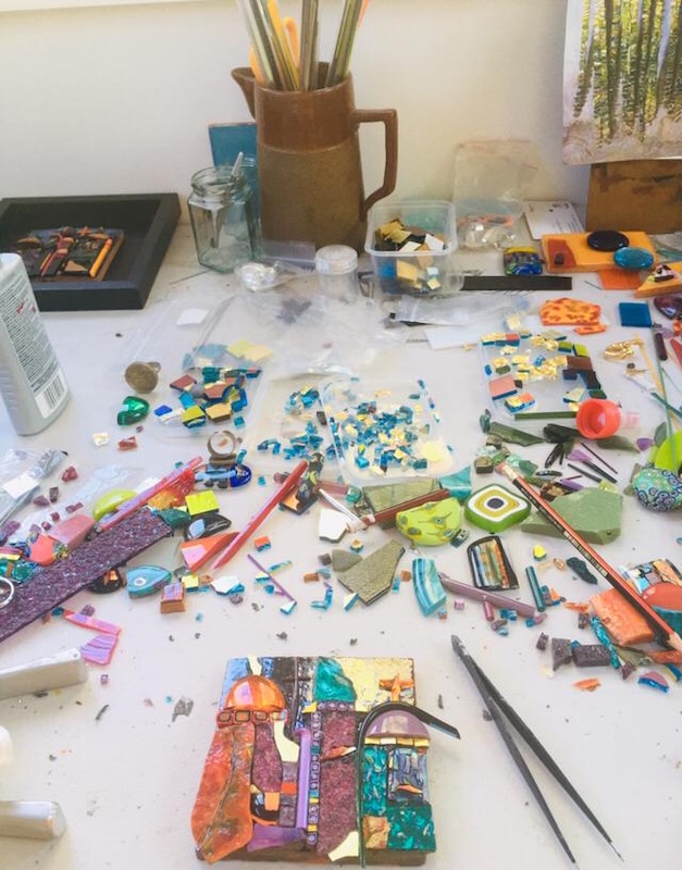 Finished mosaic close-up