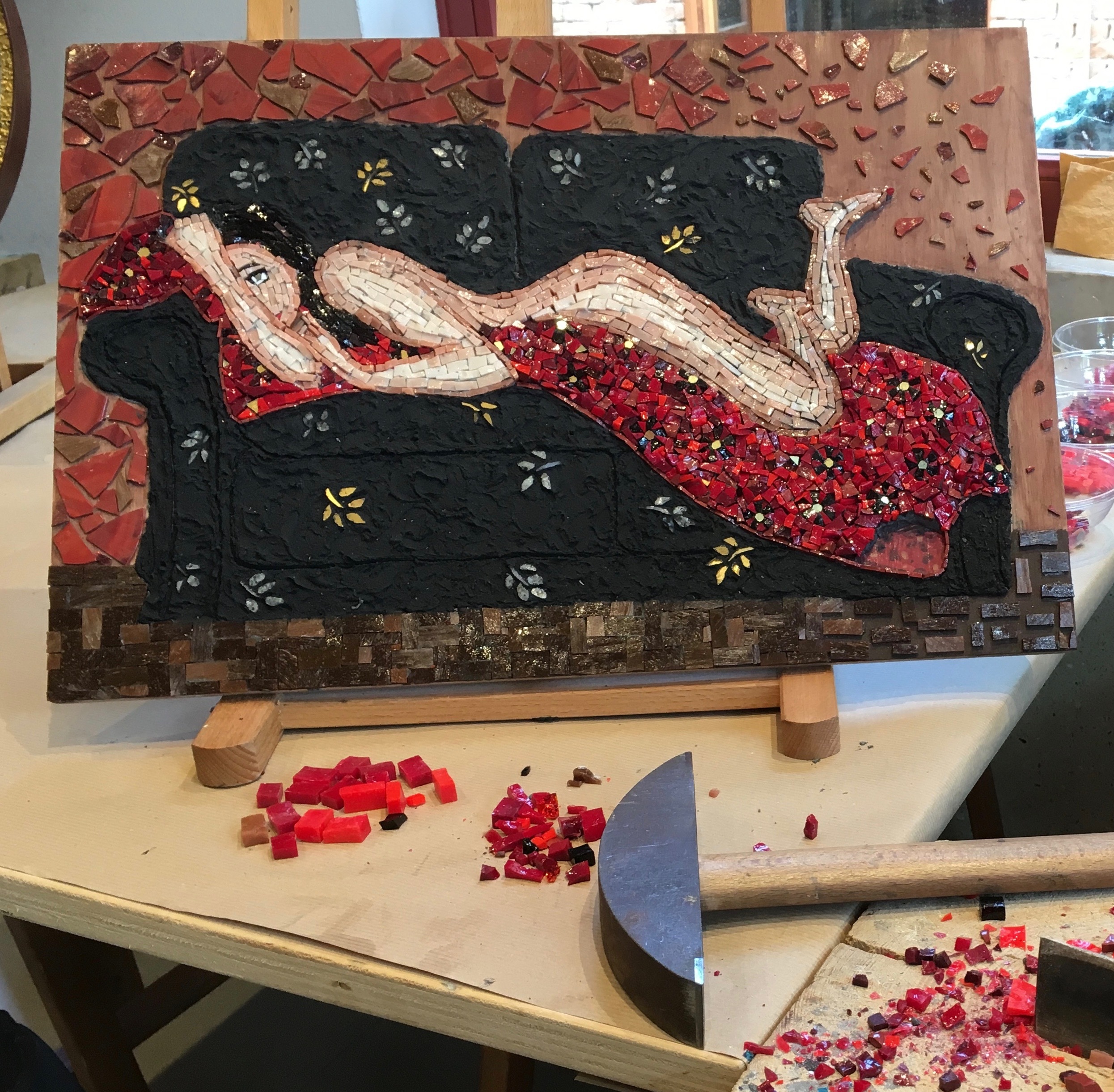 Finished mosaic close-up